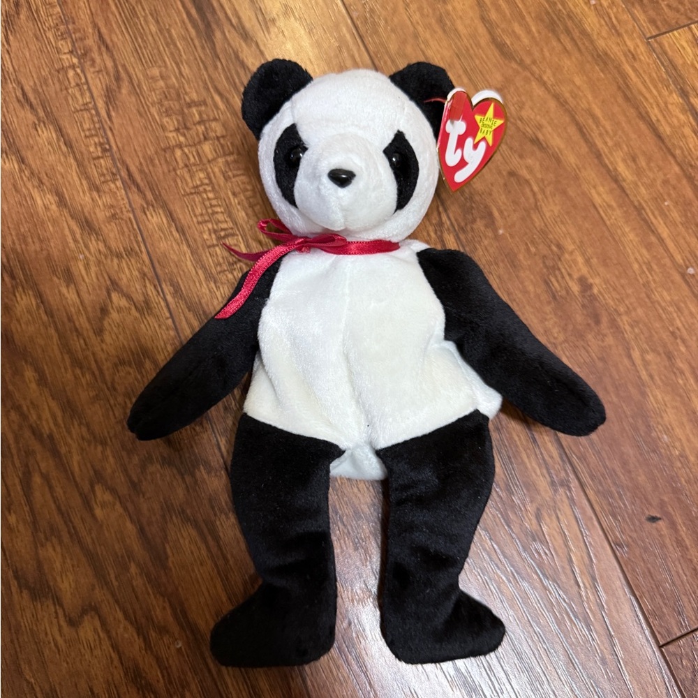 Ty Black and White Panda Plush Stuffed Animal